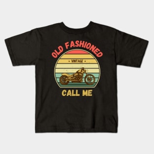 Call Me Old Fashioned, Retro Motorcycle. Kids T-Shirt